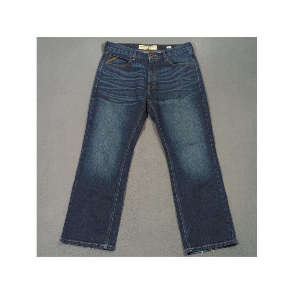 Ariat Jeans Men's 34x30 Blue M5 Slim Stretch Legacy Stackable Straight Leg